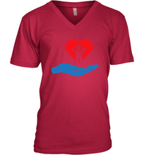 Load image into Gallery viewer, Family Shirt My Hand Heart Autism Awareness V-Neck T-Shirt