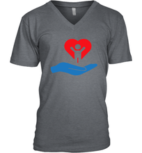 Load image into Gallery viewer, Family Shirt My Hand Heart Autism Awareness V-Neck T-Shirt