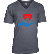 Load image into Gallery viewer, Family Shirt My Hand Heart Autism Awareness V-Neck T-Shirt