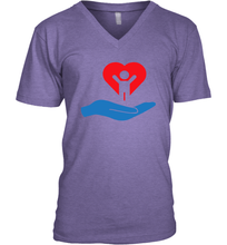 Load image into Gallery viewer, Family Shirt My Hand Heart Autism Awareness V-Neck T-Shirt