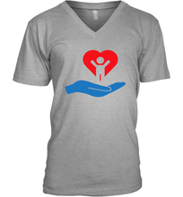 Load image into Gallery viewer, Family Shirt My Hand Heart Autism Awareness V-Neck T-Shirt