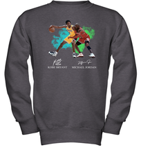 Load image into Gallery viewer, Kobe Bryant And Michael Jordan Signatures Graphic Youth Sweatshirt
