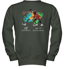 Load image into Gallery viewer, Kobe Bryant And Michael Jordan Signatures Graphic Youth Sweatshirt