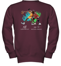 Load image into Gallery viewer, Kobe Bryant And Michael Jordan Signatures Graphic Youth Sweatshirt