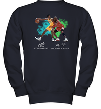 Load image into Gallery viewer, Kobe Bryant And Michael Jordan Signatures Graphic Youth Sweatshirt