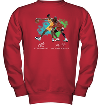 Load image into Gallery viewer, Kobe Bryant And Michael Jordan Signatures Graphic Youth Sweatshirt