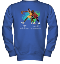 Load image into Gallery viewer, Kobe Bryant And Michael Jordan Signatures Graphic Youth Sweatshirt
