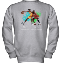 Load image into Gallery viewer, Kobe Bryant And Michael Jordan Signatures Graphic Youth Sweatshirt