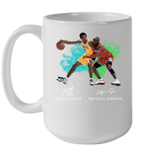 Load image into Gallery viewer, Kobe Bryant And Michael Jordan Signatures Graphic Ceramic Mug 15oz