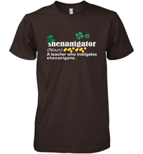 Load image into Gallery viewer, St Patrick's Irish Shenanigator A Teacher Who Instigates Shenanigans Premium Men's T-Shirt