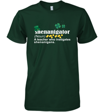 Load image into Gallery viewer, St Patrick's Irish Shenanigator A Teacher Who Instigates Shenanigans Premium Men's T-Shirt