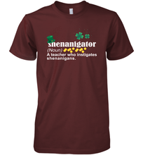 Load image into Gallery viewer, St Patrick's Irish Shenanigator A Teacher Who Instigates Shenanigans Premium Men's T-Shirt