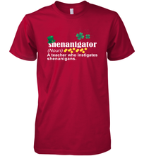 Load image into Gallery viewer, St Patrick's Irish Shenanigator A Teacher Who Instigates Shenanigans Premium Men's T-Shirt