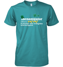 Load image into Gallery viewer, St Patrick's Irish Shenanigator A Teacher Who Instigates Shenanigans Premium Men's T-Shirt