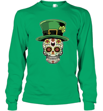 Load image into Gallery viewer, Sugar Skull Of Dead Shirt St. Patrick's Day Long Sleeve T-Shirt