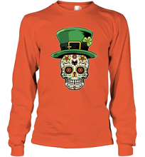 Load image into Gallery viewer, Sugar Skull Of Dead Shirt St. Patrick's Day Long Sleeve T-Shirt