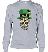 Load image into Gallery viewer, Sugar Skull Of Dead Shirt St. Patrick's Day Long Sleeve T-Shirt