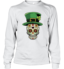 Load image into Gallery viewer, Sugar Skull Of Dead Shirt St. Patrick's Day Long Sleeve T-Shirt