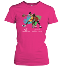 Load image into Gallery viewer, Kobe Bryant And Michael Jordan Signatures Graphic Women's T-Shirt