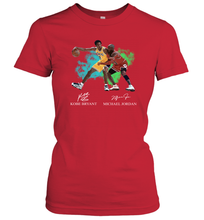 Load image into Gallery viewer, Kobe Bryant And Michael Jordan Signatures Graphic Women's T-Shirt