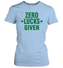 Load image into Gallery viewer, Zero Lucks Given Shirt Lucky Green St. Patrick's Day Women's T-Shirt
