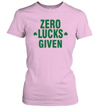 Load image into Gallery viewer, Zero Lucks Given Shirt Lucky Green St. Patrick's Day Women's T-Shirt