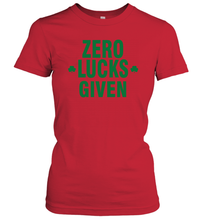 Load image into Gallery viewer, Zero Lucks Given Shirt Lucky Green St. Patrick's Day Women's T-Shirt
