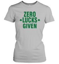 Load image into Gallery viewer, Zero Lucks Given Shirt Lucky Green St. Patrick's Day Women's T-Shirt