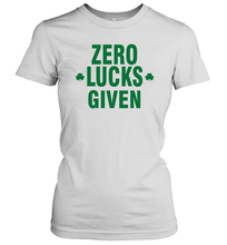 Load image into Gallery viewer, Zero Lucks Given Shirt Lucky Green St. Patrick's Day Women's T-Shirt
