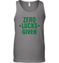 Load image into Gallery viewer, Zero Lucks Given Shirt Lucky Green St. Patrick's Day Tank Top