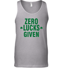 Load image into Gallery viewer, Zero Lucks Given Shirt Lucky Green St. Patrick's Day Tank Top