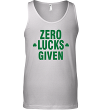 Load image into Gallery viewer, Zero Lucks Given Shirt Lucky Green St. Patrick's Day Tank Top