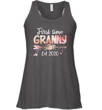 Load image into Gallery viewer, Family Shirt First Time Grandma Est 2020 Granny Floral Racerback Tank