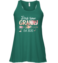 Load image into Gallery viewer, Family Shirt First Time Grandma Est 2020 Granny Floral Racerback Tank