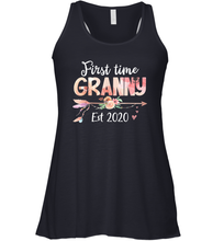 Load image into Gallery viewer, Family Shirt First Time Grandma Est 2020 Granny Floral Racerback Tank
