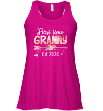 Load image into Gallery viewer, Family Shirt First Time Grandma Est 2020 Granny Floral Racerback Tank