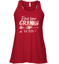Load image into Gallery viewer, Family Shirt First Time Grandma Est 2020 Granny Floral Racerback Tank
