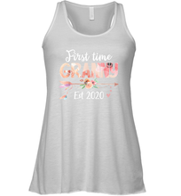 Load image into Gallery viewer, Family Shirt First Time Grandma Est 2020 Granny Floral Racerback Tank