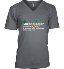 Load image into Gallery viewer, St Patrick's Irish Shenanigator A Teacher Who Instigates Shenanigans V-Neck T-Shirt