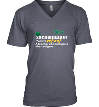 Load image into Gallery viewer, St Patrick's Irish Shenanigator A Teacher Who Instigates Shenanigans V-Neck T-Shirt