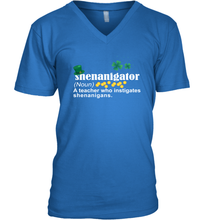 Load image into Gallery viewer, St Patrick's Irish Shenanigator A Teacher Who Instigates Shenanigans V-Neck T-Shirt