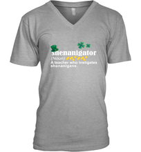 Load image into Gallery viewer, St Patrick's Irish Shenanigator A Teacher Who Instigates Shenanigans V-Neck T-Shirt
