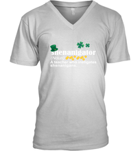 Load image into Gallery viewer, St Patrick's Irish Shenanigator A Teacher Who Instigates Shenanigans V-Neck T-Shirt