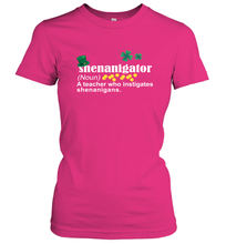 Load image into Gallery viewer, St Patrick's Irish Shenanigator A Teacher Who Instigates Shenanigans Women's T-Shirt
