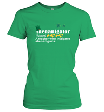 Load image into Gallery viewer, St Patrick's Irish Shenanigator A Teacher Who Instigates Shenanigans Women's T-Shirt