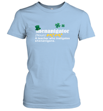 Load image into Gallery viewer, St Patrick's Irish Shenanigator A Teacher Who Instigates Shenanigans Women's T-Shirt