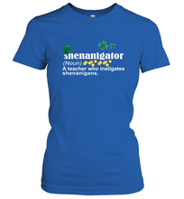 Load image into Gallery viewer, St Patrick's Irish Shenanigator A Teacher Who Instigates Shenanigans Women's T-Shirt