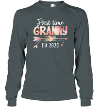 Load image into Gallery viewer, Family Shirt First Time Grandma Est 2020 Granny Floral Long Sleeve T-Shirt