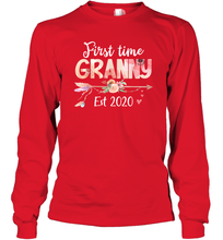 Load image into Gallery viewer, Family Shirt First Time Grandma Est 2020 Granny Floral Long Sleeve T-Shirt