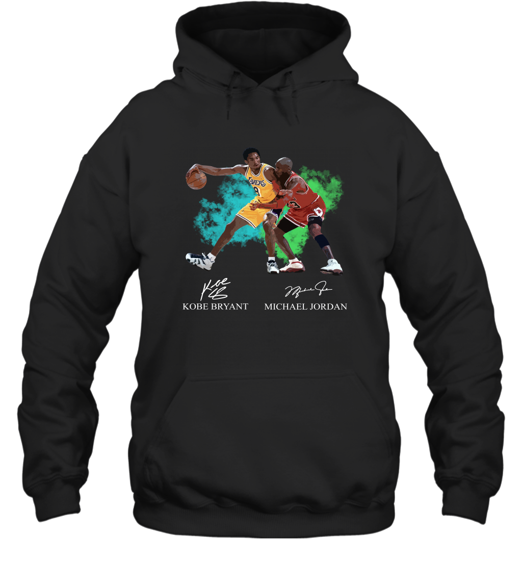 Kobe Bryant And Michael Jordan Signatures Graphic Hoodie